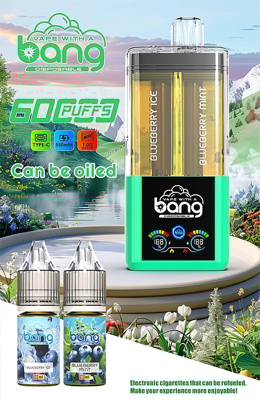 bang 60000 puffs original bang 2in1 60k can be filled with e liquid vape led display disposable e cigarettes customizable. fast shipping