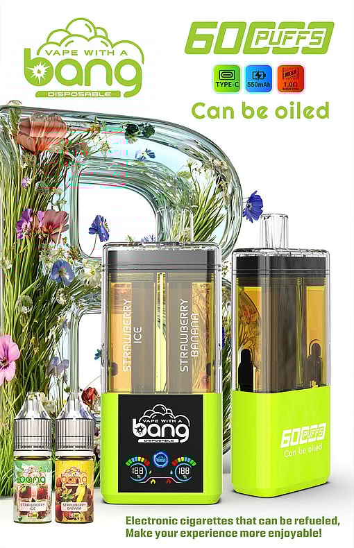 bang 60000 puffs original bang 2in1 60k can be filled with e liquid vape led display disposable e cigarettes customizable. fast shipping