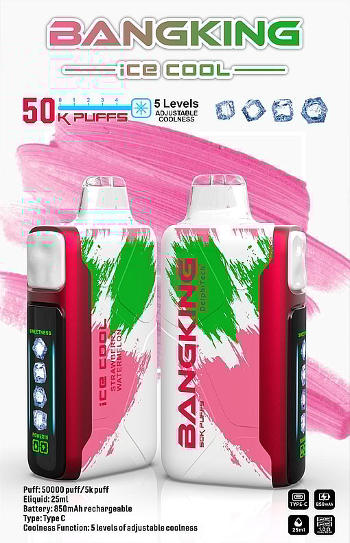 bang king ice cool 50000 puffs original genuine disposable e cigarettes 40k flavor switching customizable fast shipping
