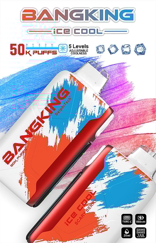 bang king ice cool 50000 puffs original genuine disposable e cigarettes 40k flavor switching customizable fast shipping