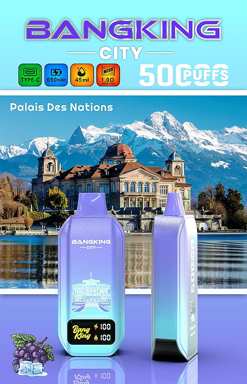 bang king city 50000 puffs original bang king city 50k led screen type c port disposable e cigarettes customizable. fast shipping