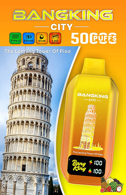 bang king city 50000 puffs original bang king city 50k led screen type c port disposable e cigarettes customizable. fast shipping