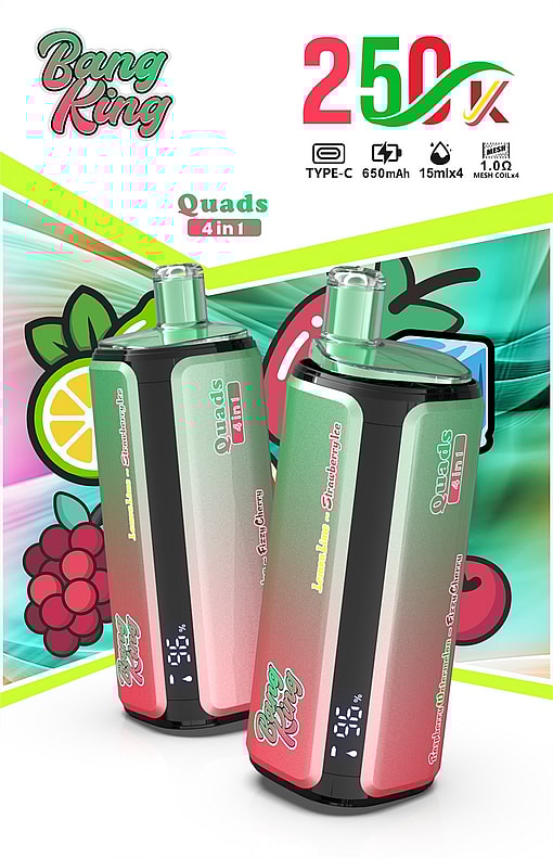 bang king 250000 puffs original bang king 4in1 250k vape led display type c port disposable e cigarettes customizable fast shipping