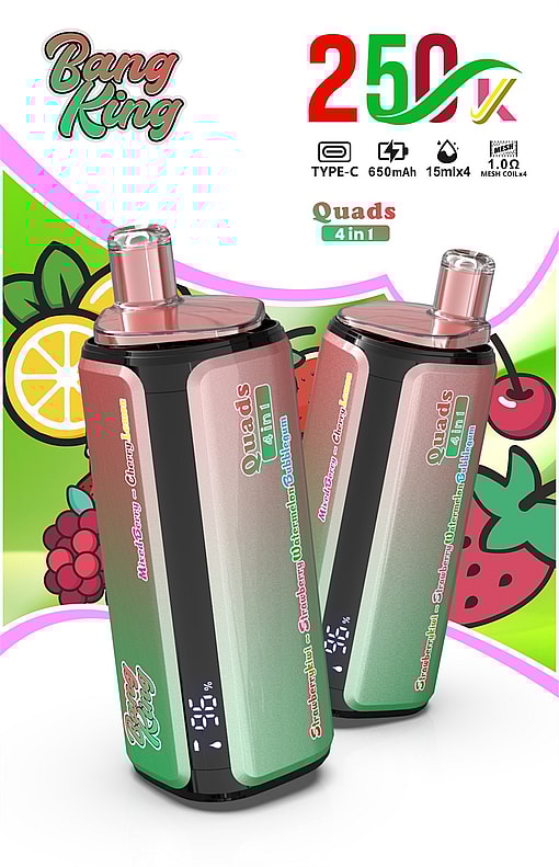 bang king 250000 puffs original bang king 4in1 250k vape led display type c port disposable e cigarettes customizable fast shipping