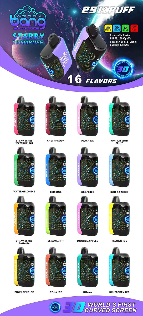 Bang Starry 25000 puffs Original Genuine 25K Customizable. Fast shipping – Image 4