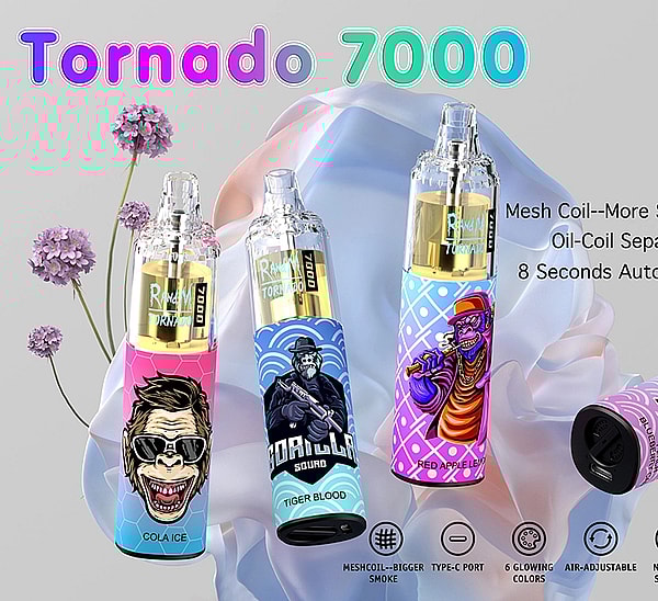 RandM Tornado 7000 puffs Original Genuine 7K Customizable Fast shipping - Imagen 2