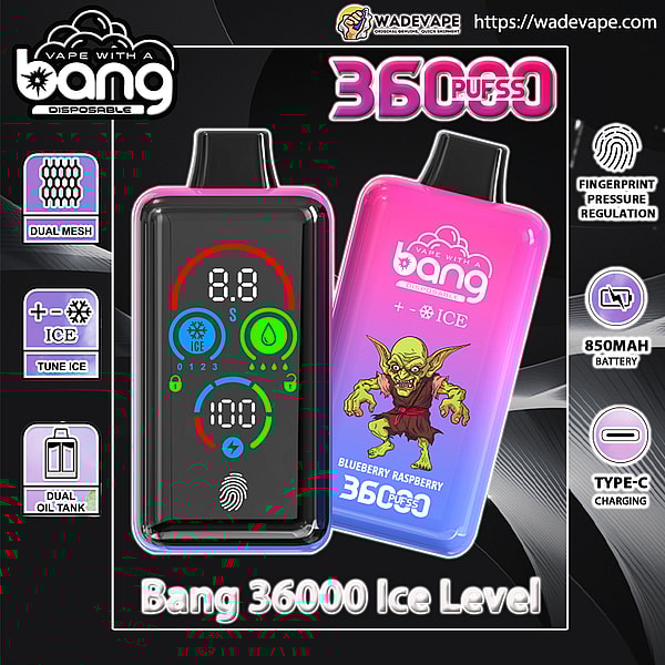 Bang 36000 Ice Level puffs Original Genuine Adjustment of ice level 36K Customizable. Fast shipping
