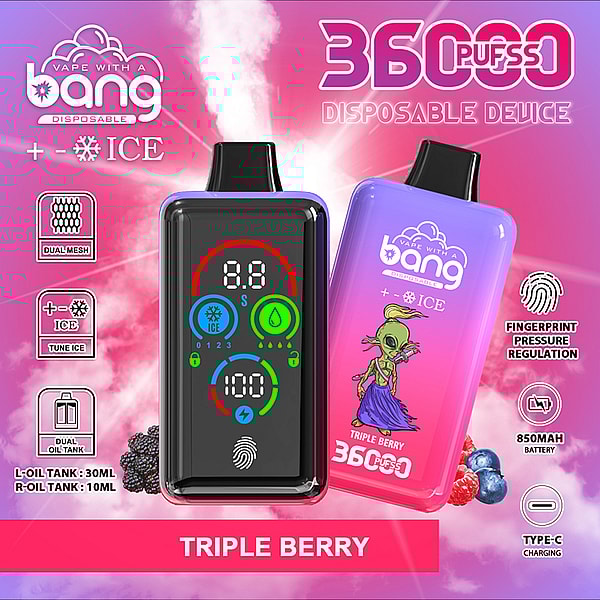 Bang 36000 Ice Level puffs Original Genuine Adjustment of ice level 36K Customizable. Fast shipping - Image 3