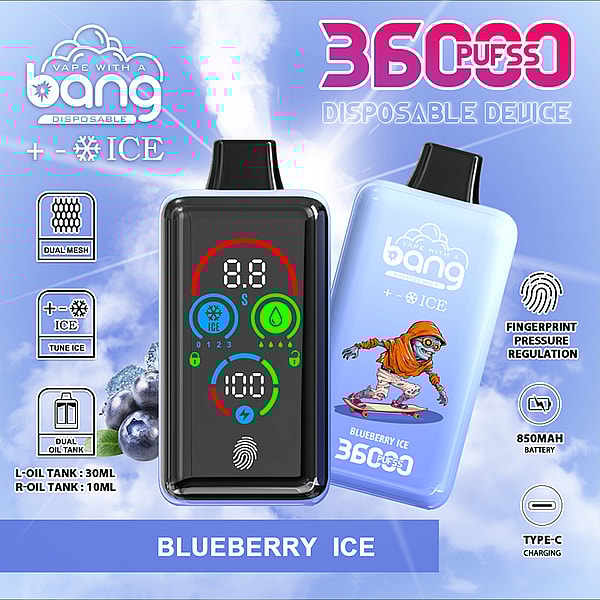 Bang 36000 Ice Level puffs Original Genuine Adjustment of ice level 36K Customizable. Fast shipping - Image 4