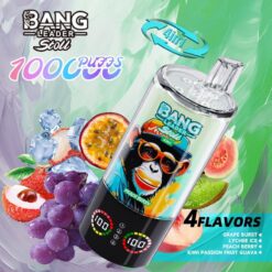 bang leader 100000 puffs original bang leader 100k 4 flavors in 1 vape led display type c port disposable e cigarettes customizable. fast shipping