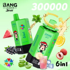 bang leader 300000 puffs original bang leader stoll 300k 6 flavors in 1 vape led display type c port disposable e cigarettes customizable fast shipping