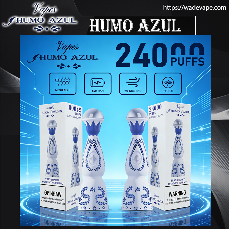 HUMO AZUL 24000 Puffs Original Humo 24K Puffs Vase-Shaped Vape Type-C Port  Disposable E-Cigarettes Customizable. Fast Shipping