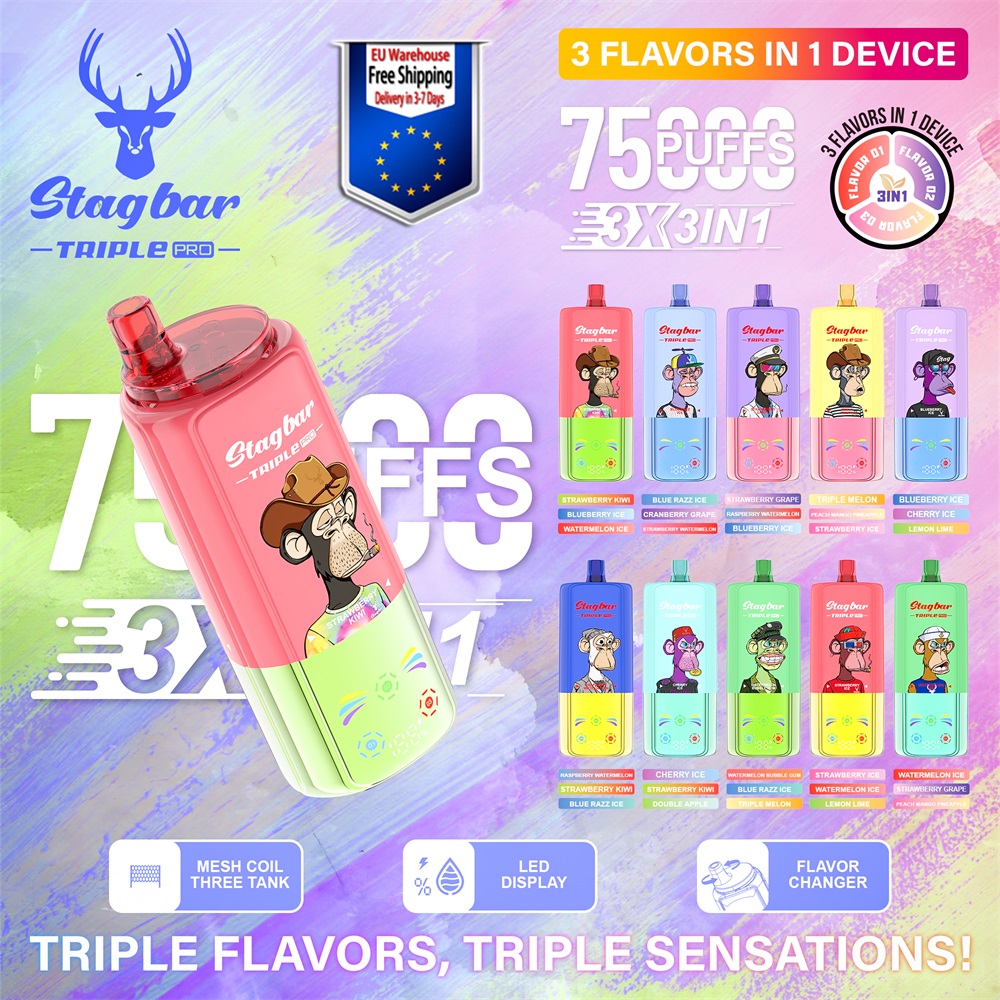 wadevape stag bar triple 75k puffs flavor list 123