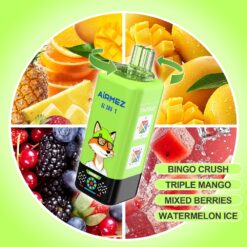 airmez 8 in 1 160000 puffs disposable vape | rechargeable mesh coil multi flavor vape | type c fast charging