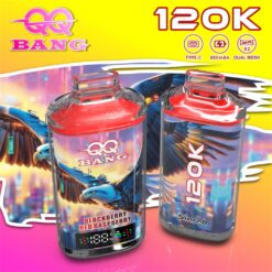 qq bang 120k puffs disposable vape | 12 flavor options dual mesh coil led display type c rechargeable vape