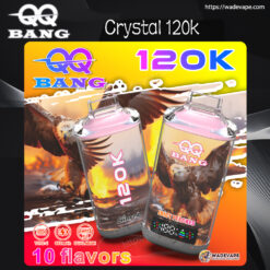qq bang 120k puffs disposable vape | 12 flavor options dual mesh coil led display type c rechargeable vape