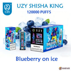 uzy shisha king 120000 puffs disposable vape | adjustable airflow 64ml e liquid | smart screen 1000mah battery
