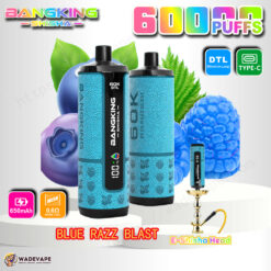 bang king shisha 60000 puffs e shisha head vape | 60k dtl direct to lung disposable | 0.6ohm mesh coil 650mah type c